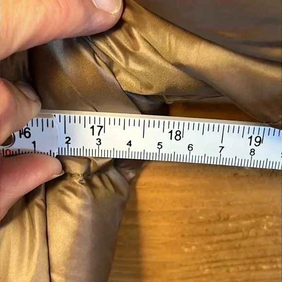 Zara woman down and Feather jacket Coat md gold high collar warm Belted Winter - Picture 2 of 8